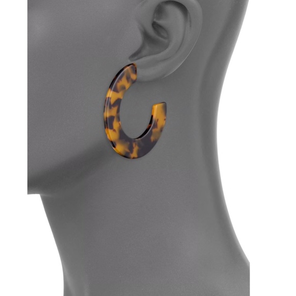 Kenneth Jay Lane Jewelry - Kenneth Jay Lane Tortoiseshell C-Hoop Earring *NEW